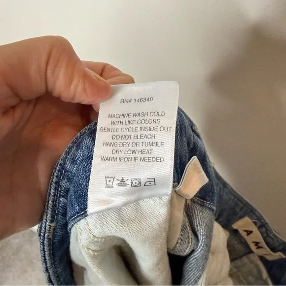 AMO Edith Wide Leg Denim Trouser in Romance 100% Cotton Slouchy Fit size 29 - Picture 10 of 14